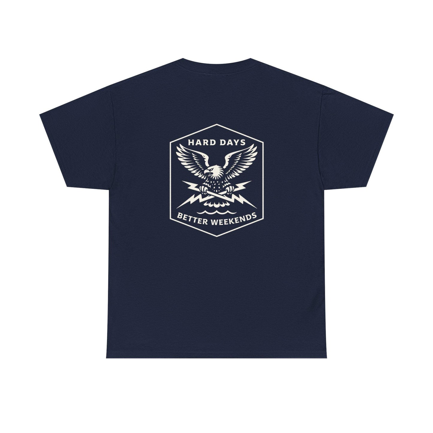 Hard Days Co. Eagle Logo T-Shirt | Blue Collar Workwear Graphic Tee | American Traditional Style