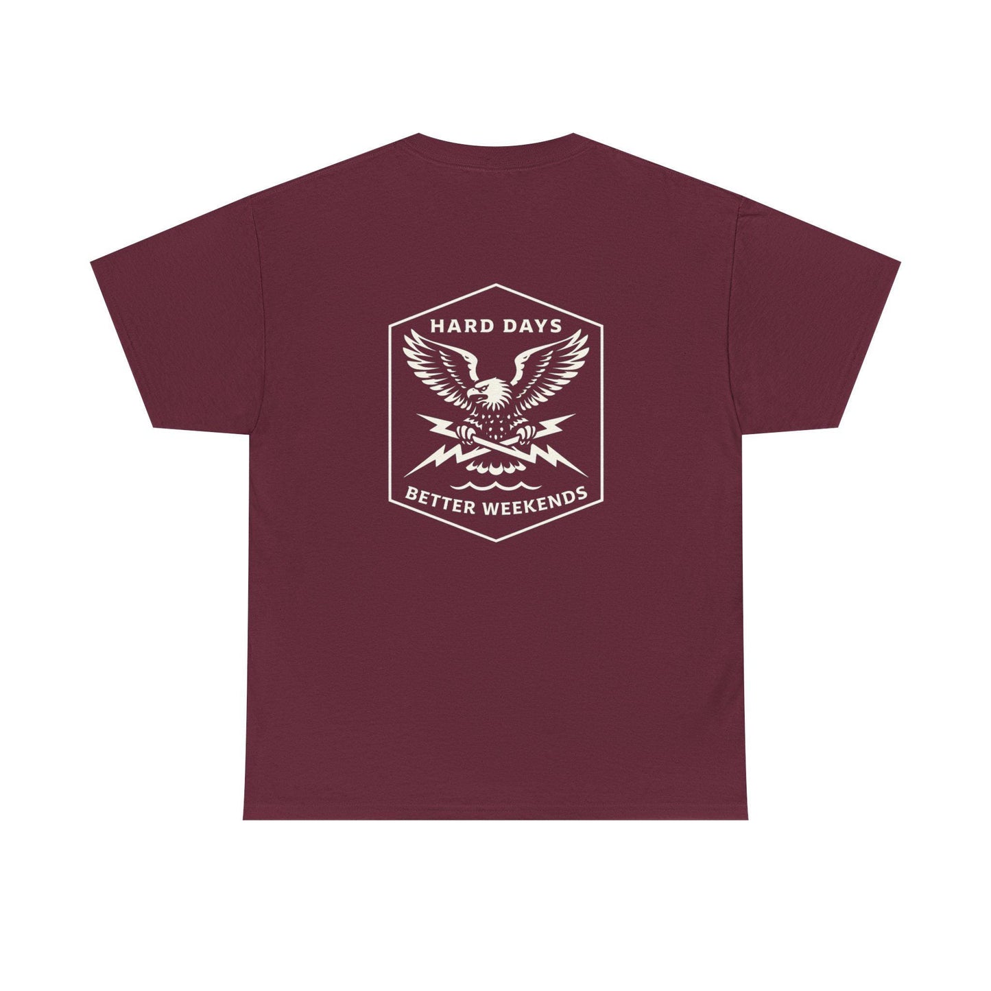 Hard Days Co. Eagle Logo T-Shirt | Blue Collar Workwear Graphic Tee | American Traditional Style