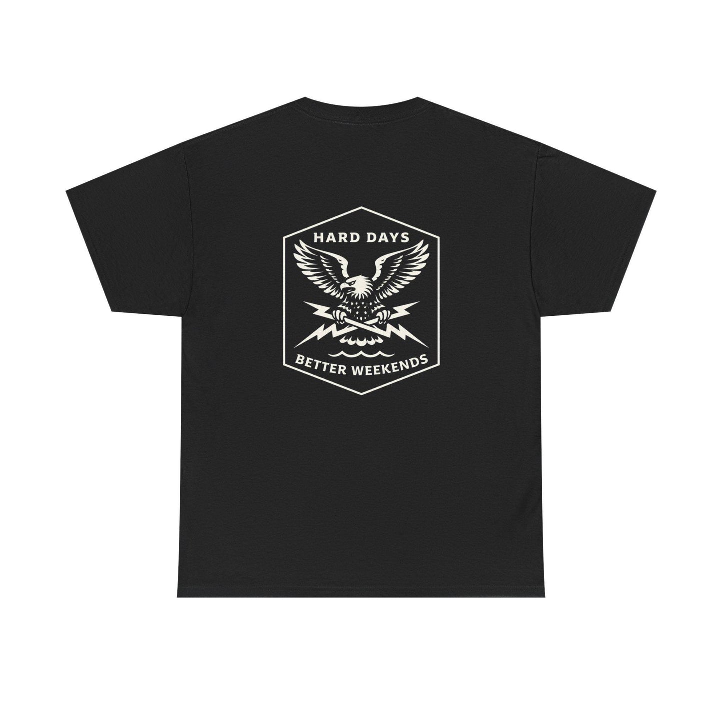 Hard Days Co. Eagle Logo T-Shirt | Blue Collar Workwear Graphic Tee | American Traditional Style